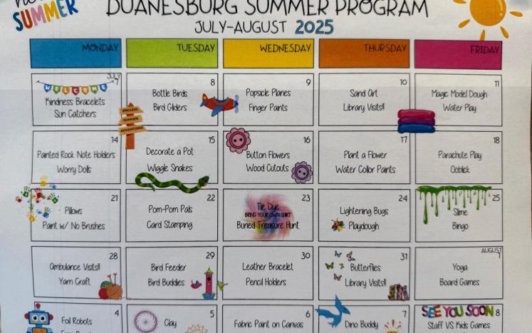 2025 Park Program Calendar